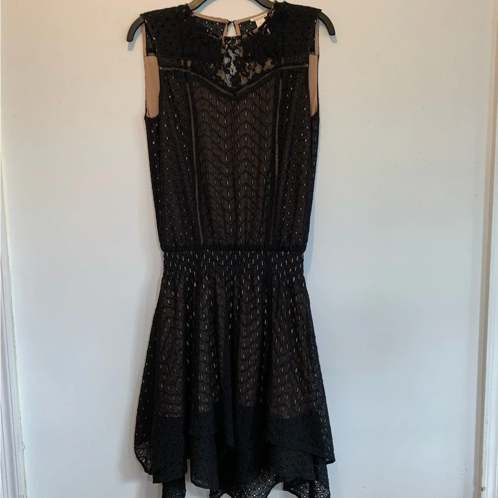 Sundance On The Sea Black Eyelet Lace Cocktail Dress - Picture 2 of 12